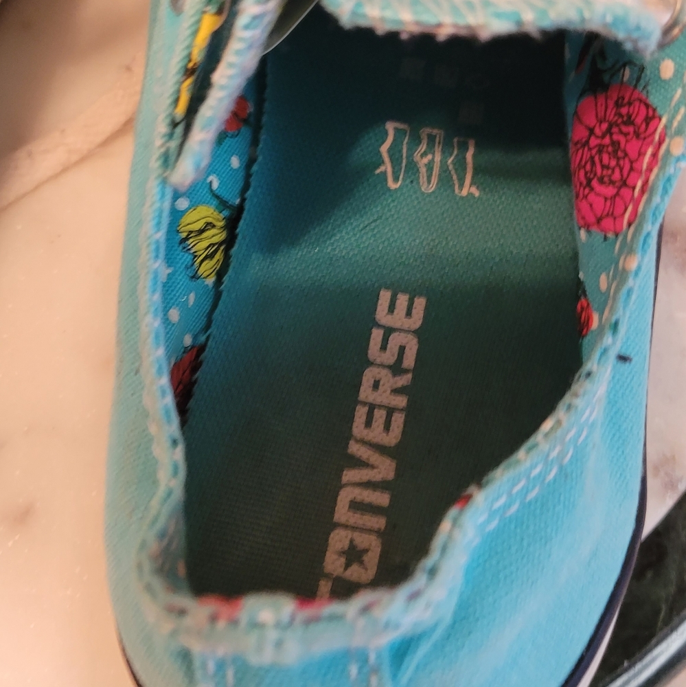 Floral Turquoise Converse - Picture 12 of 16